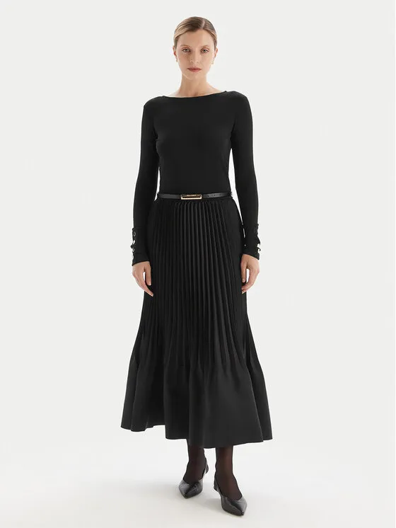 Φόρεμα υφασμάτινο · Μαύρο · Maxi