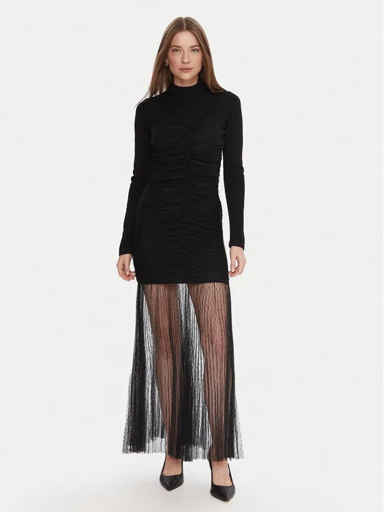 Φόρεμα υφασμάτινο · Μαύρο · Maxi