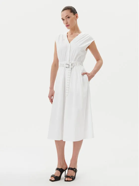 Φόρεμα καθημερινό · Λευκό · Midi