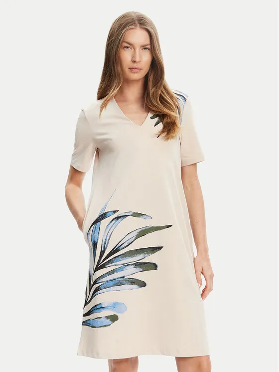 Φόρεμα καθημερινό · Μπεζ · Midi