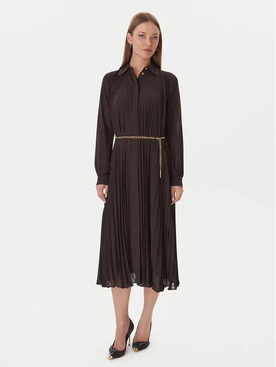 Φόρεμα πουκάμισο · Καφέ · Midi