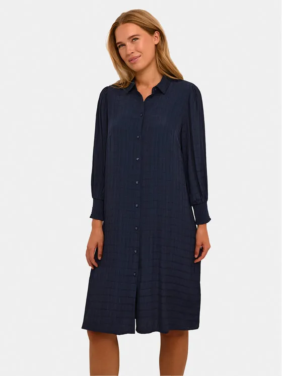 Φόρεμα πουκάμισο · Σκούρο μπλε · Midi