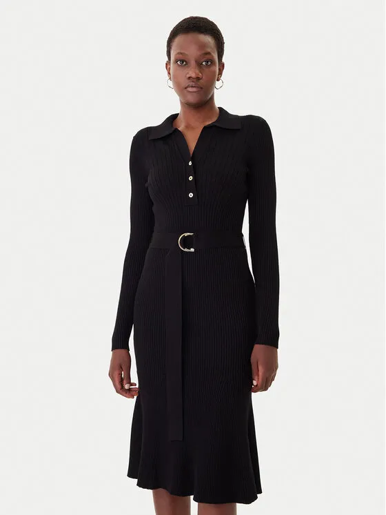 Φόρεμα υφασμάτινο · Μαύρο · Midi