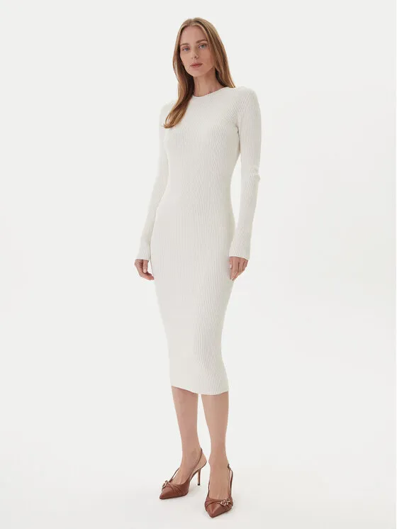 Φόρεμα υφασμάτινο · Εκρού · Midi