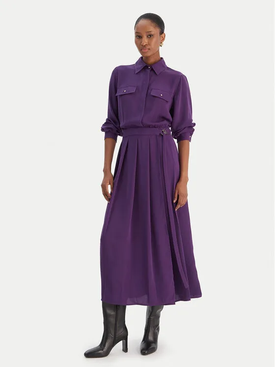 Φόρεμα πουκάμισο · Μωβ · Midi