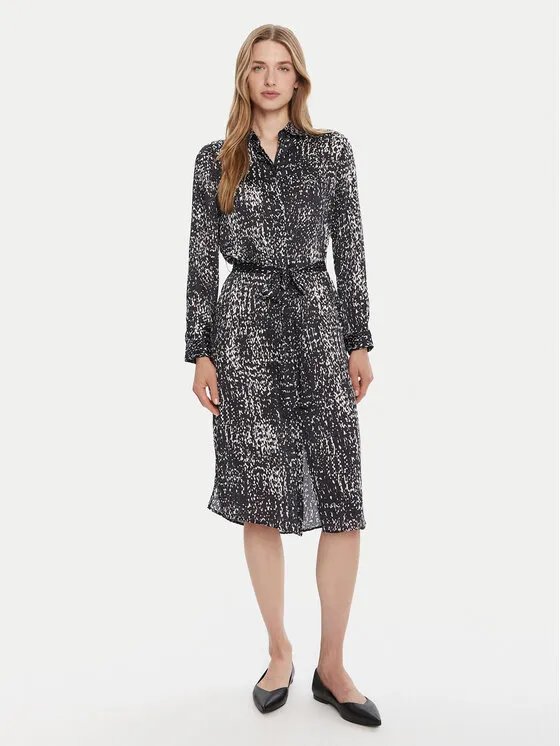 Φόρεμα πουκάμισο · Σκούρο μπλε · Midi