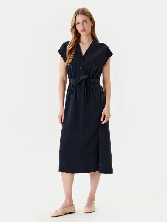 Φόρεμα πουκάμισο · Σκούρο μπλε · Midi