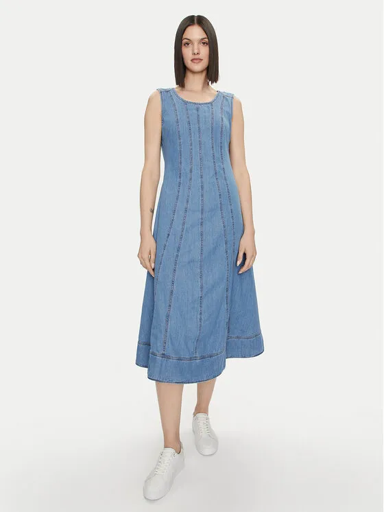 Φόρεμα τζιν · Μπλε · Midi