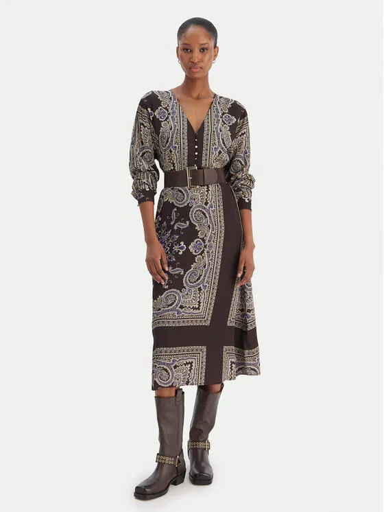 Φόρεμα καθημερινό · Καφέ · Midi