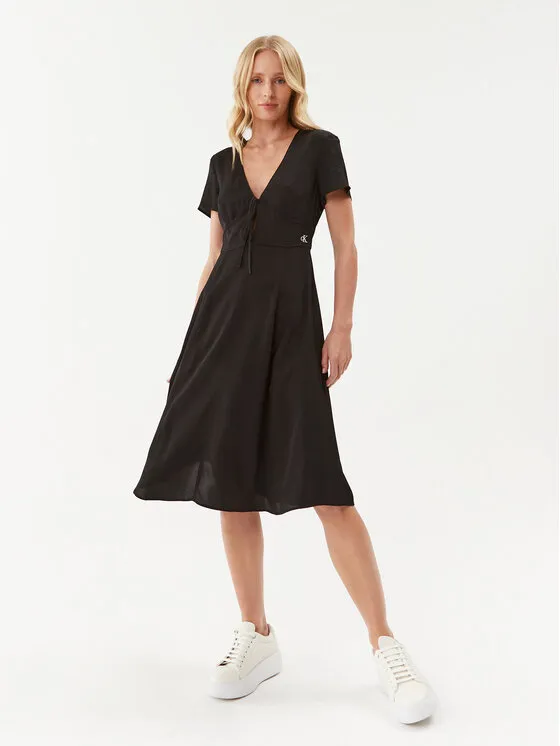 Φόρεμα καθημερινό · Μαύρο · Midi