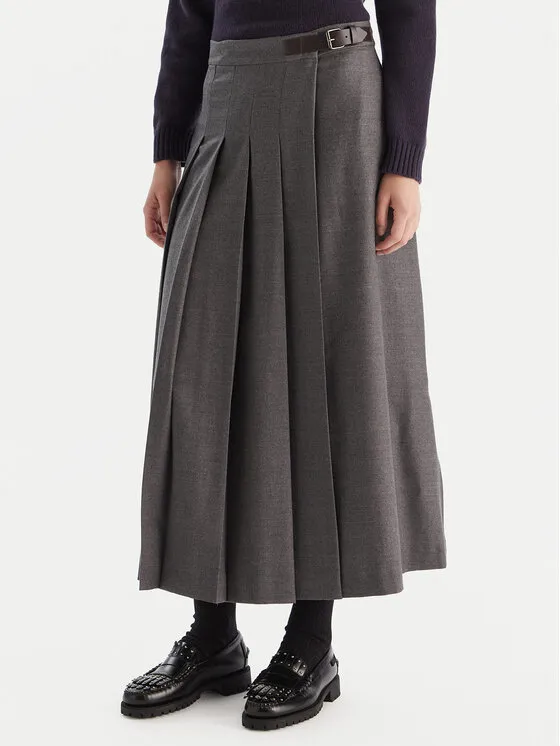 Φούστα σε γραμμή Α · Γκρι · Midi