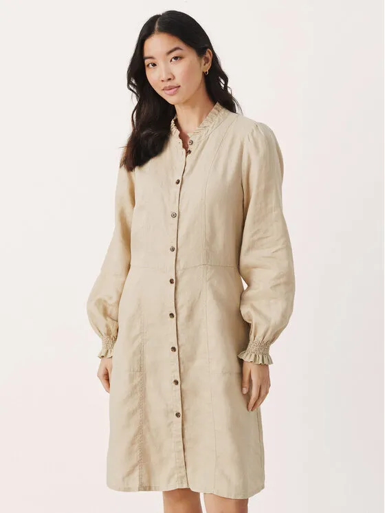 Φόρεμα καθημερινό · Μπεζ · Midi