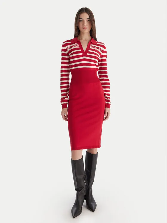 Φόρεμα υφασμάτινο · Κόκκινο · Midi