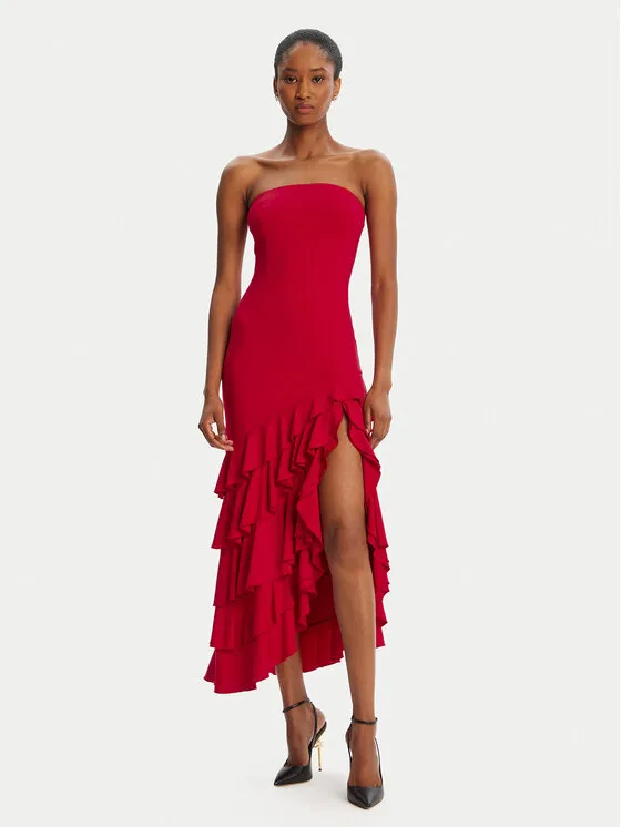 Φόρεμα κοκτέιλ · Κόκκινο · Midi
