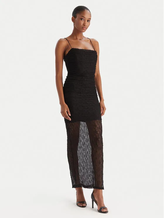 Φόρεμα κοκτέιλ · Μαύρο · Midi