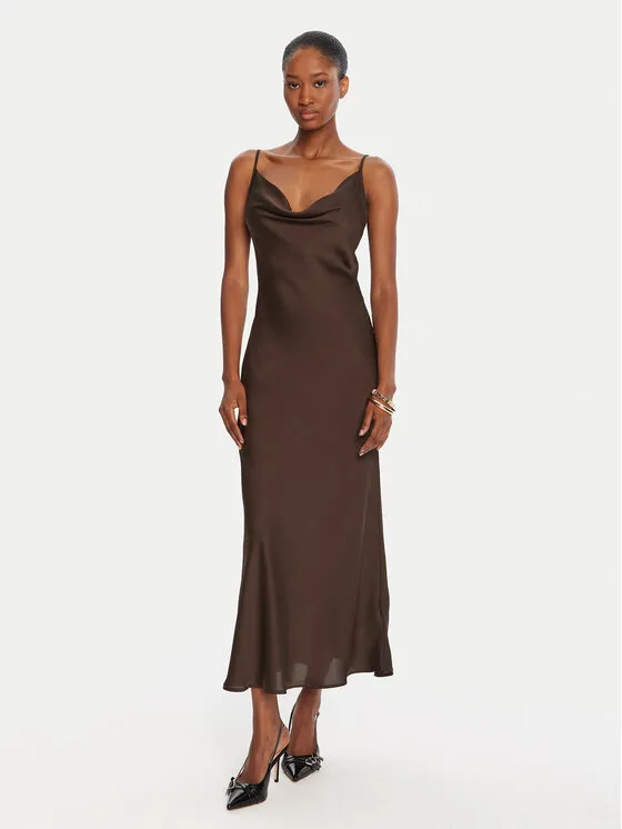 Φόρεμα καθημερινό · Καφέ · Midi