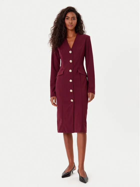 Φόρεμα κοκτέιλ · Μπορντό · Midi