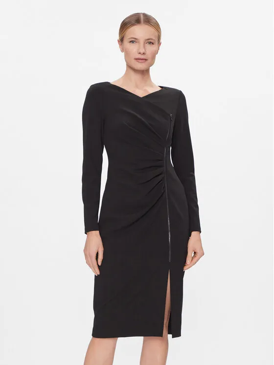 Φόρεμα κοκτέιλ · Μαύρο · Midi