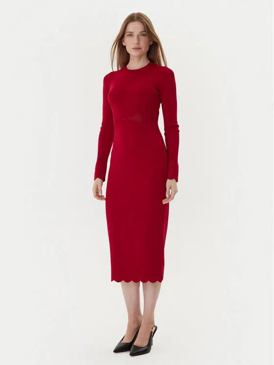 Φόρεμα υφασμάτινο · Κόκκινο · Midi