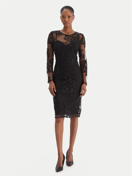 Φόρεμα κοκτέιλ · Μαύρο · Midi