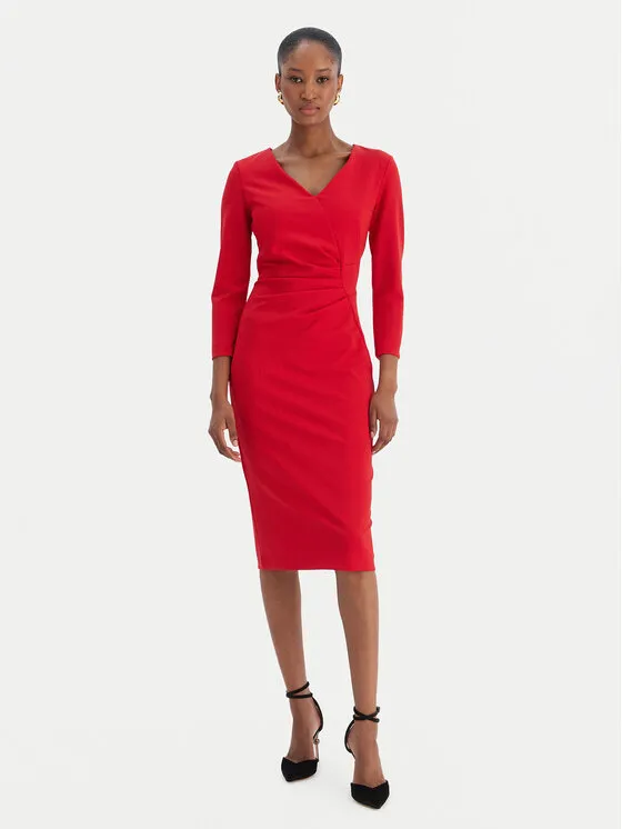 Φόρεμα κοκτέιλ · Κόκκινο · Midi