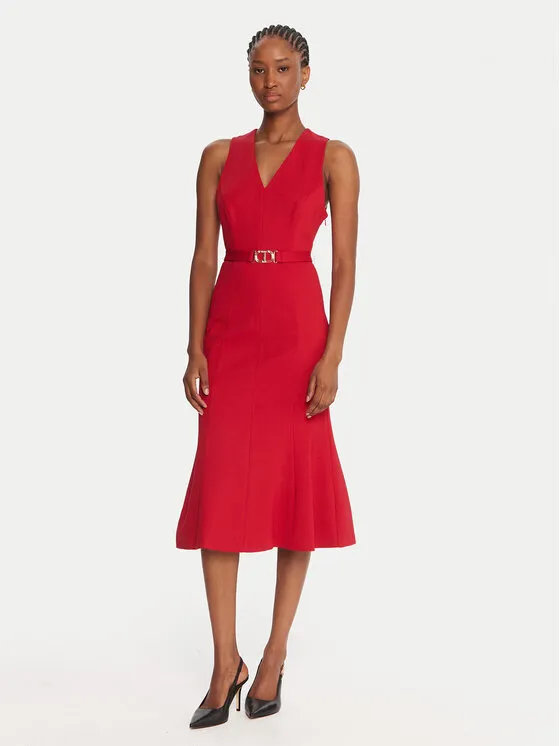 Φόρεμα κοκτέιλ · Κόκκινο · Midi