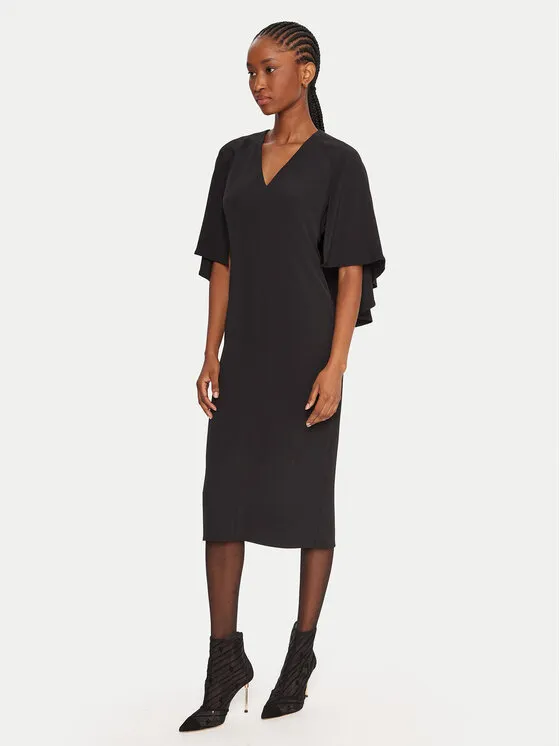 Φόρεμα κοκτέιλ · Μαύρο · Midi