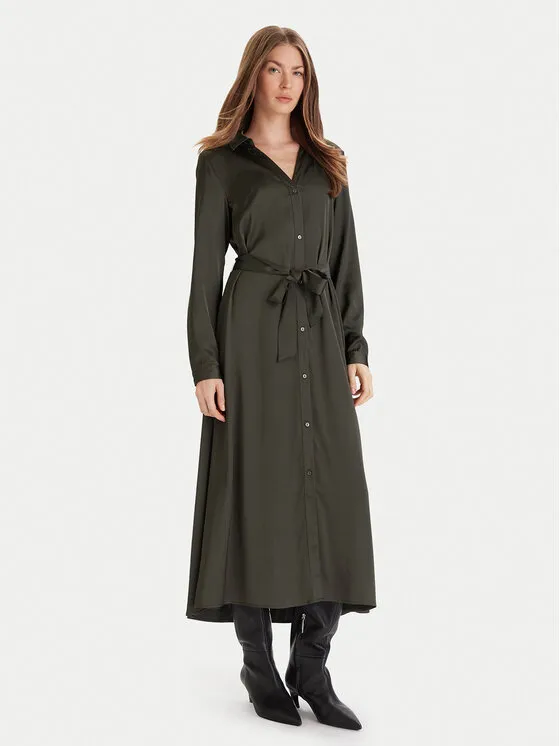 Φόρεμα πουκάμισο · Πράσινο · Midi