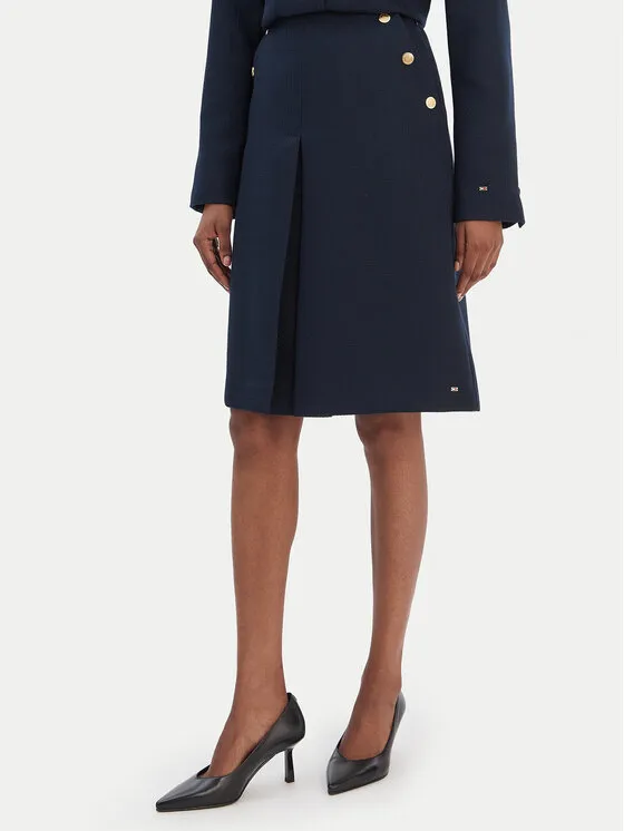 Φούστα σε γραμμή Α · Σκούρο μπλε · Midi