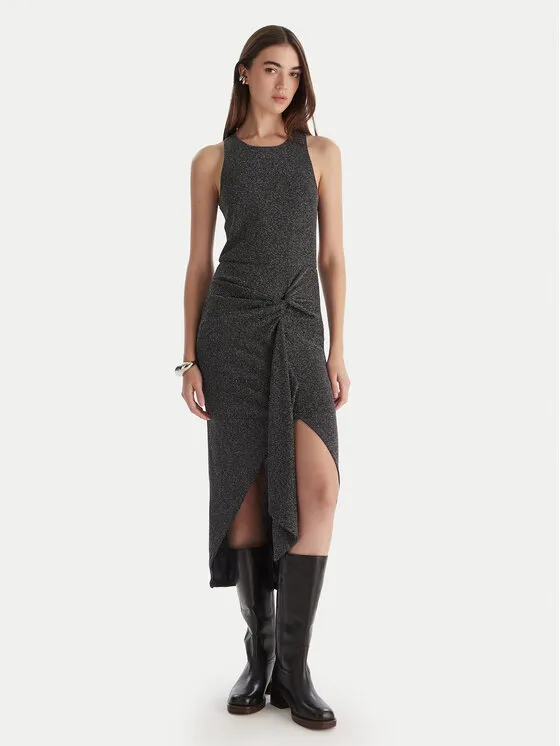 Φόρεμα κοκτέιλ · Μαύρο · Midi