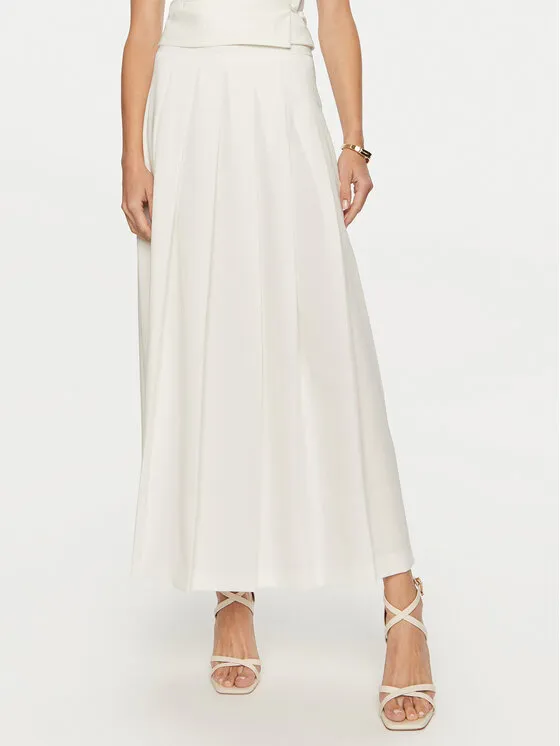 Πλισέ φούστα · Λευκό · Midi