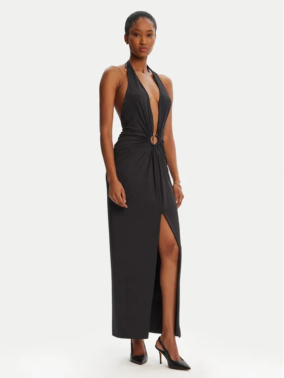 Φόρεμα κοκτέιλ · Μαύρο · Midi