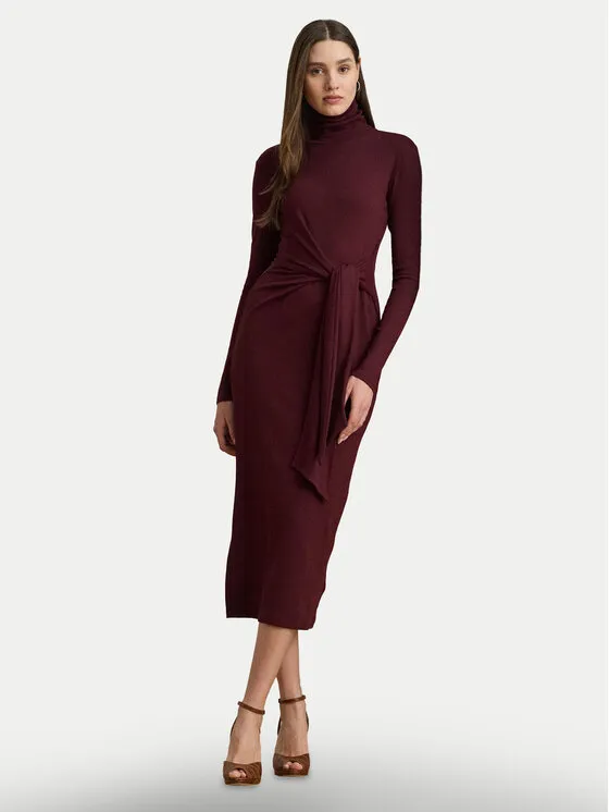 Φόρεμα υφασμάτινο · Μπορντό · Midi