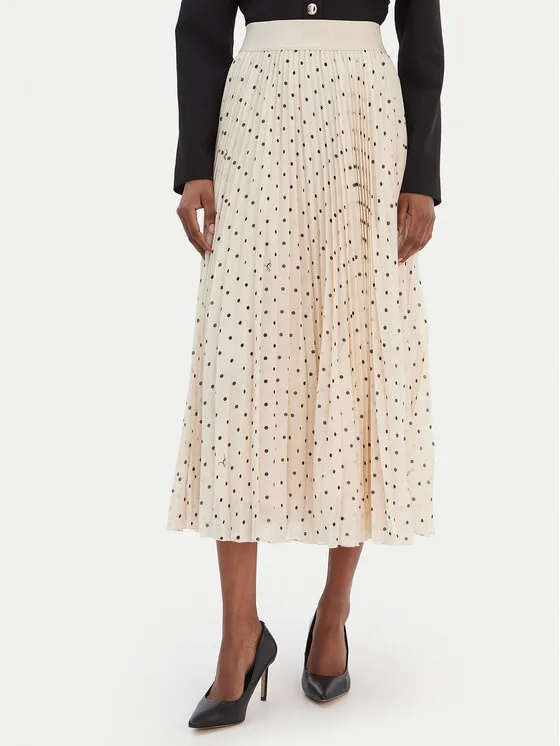 Πλισέ φούστα · Μπεζ · Midi