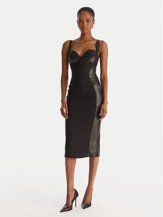 Φόρεμα κοκτέιλ · Μαύρο · Midi