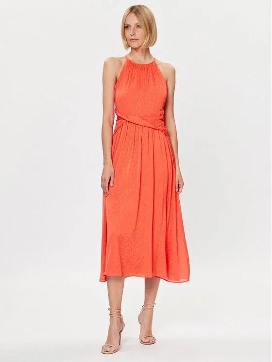 Φόρεμα καθημερινό · Κοραλλί · Midi