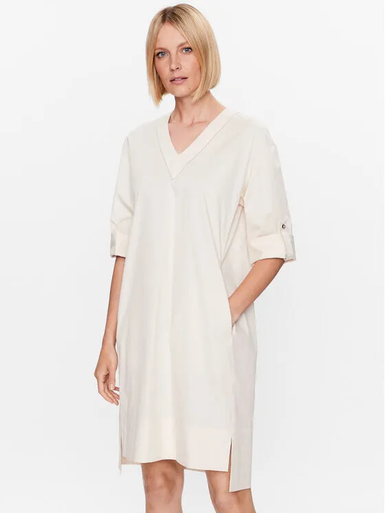 Φόρεμα καθημερινό · Εκρού · Midi