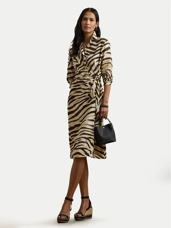 Φόρεμα πουκάμισο · Μπεζ · Midi