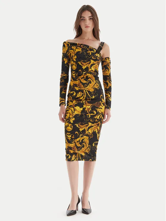 Φόρεμα κοκτέιλ · Μαύρο · Midi