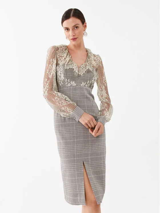 Φόρεμα καθημερινό · Γκρι · Midi