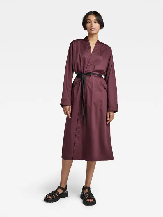 Φόρεμα καθημερινό · Μπορντό · Midi