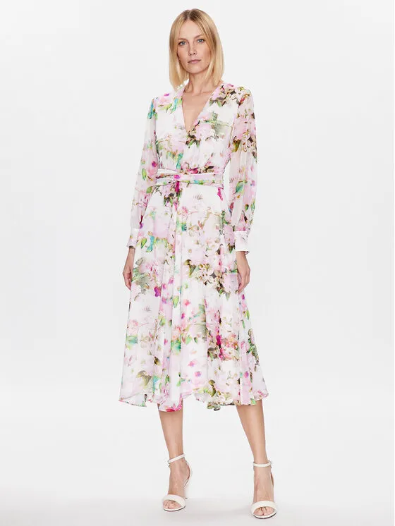 Φόρεμα κοκτέιλ · Ροζ · Midi