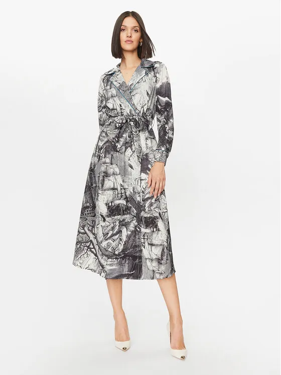 Φόρεμα καθημερινό · Γκρι · Midi