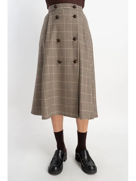 Φούστα midi · Καφέ