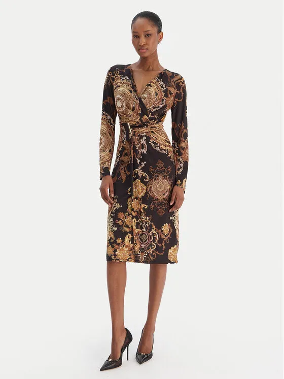 Φόρεμα κοκτέιλ · Μαύρο · Midi