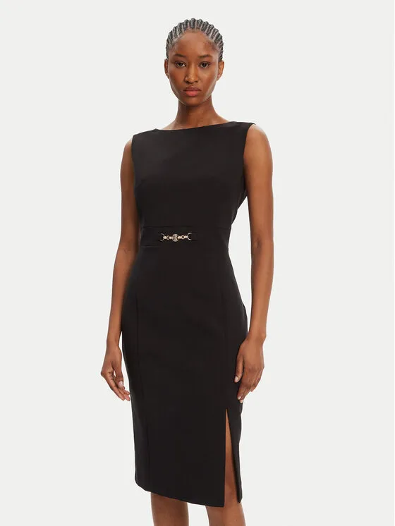Φόρεμα κοκτέιλ · Μαύρο · Midi