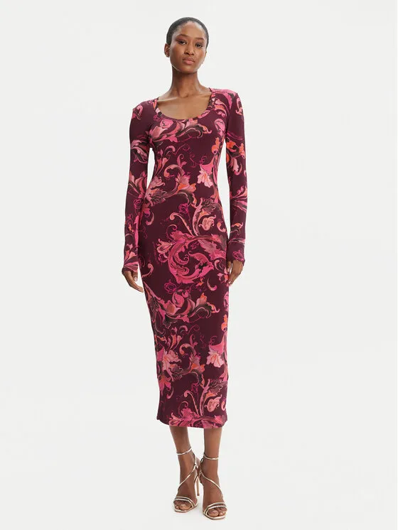 Φόρεμα καθημερινό · Μπορντό · Midi