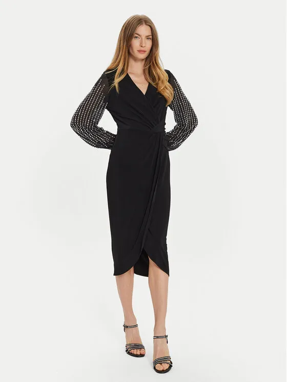 Φόρεμα κοκτέιλ · Μαύρο · Midi