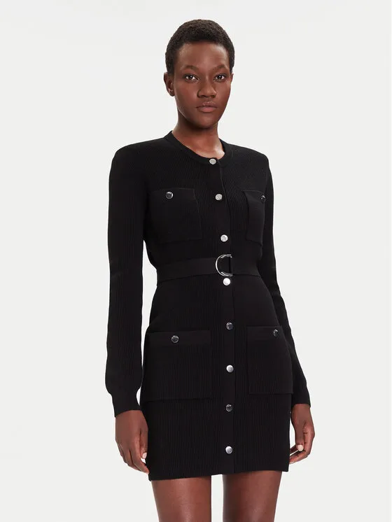 Φόρεμα υφασμάτινο · Μαύρο · Mini