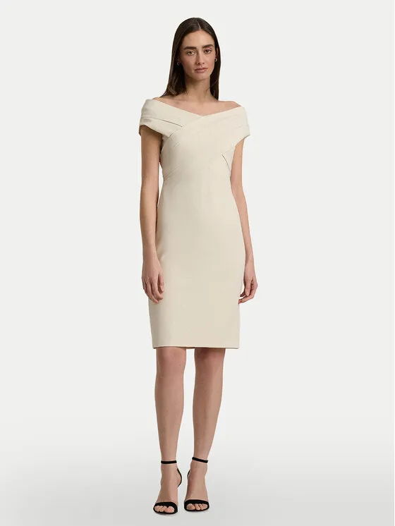 Φόρεμα κοκτέιλ · Εκρού · Mini